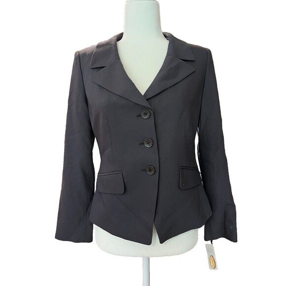 Talbots Women's Blazer Jacket Italian WOOL Size 2P Petite Gray NEW with Tag NWT - Picture 1 of 7